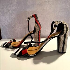 INC SPARKLE 💖 Blinged out strappy sandals size 9.5 NWOB